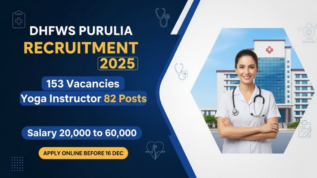 DHFWS Purulia Recruitment 2025