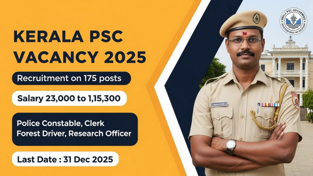 Kerala PSC Vacancy 2025
