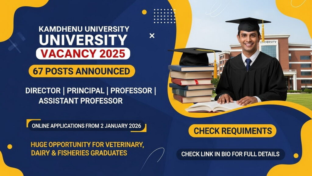 Kamdhenu University Vacancy 2025
