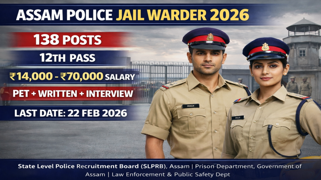 Assam Police Jail Warder Recruitment 2026