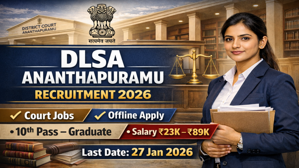 DLSA Ananthapuramu Recruitment 2026