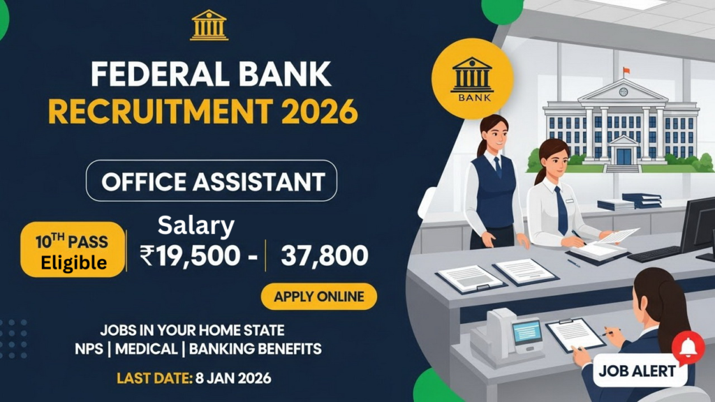 Federal Bank Office Assistant Recruitment 2026