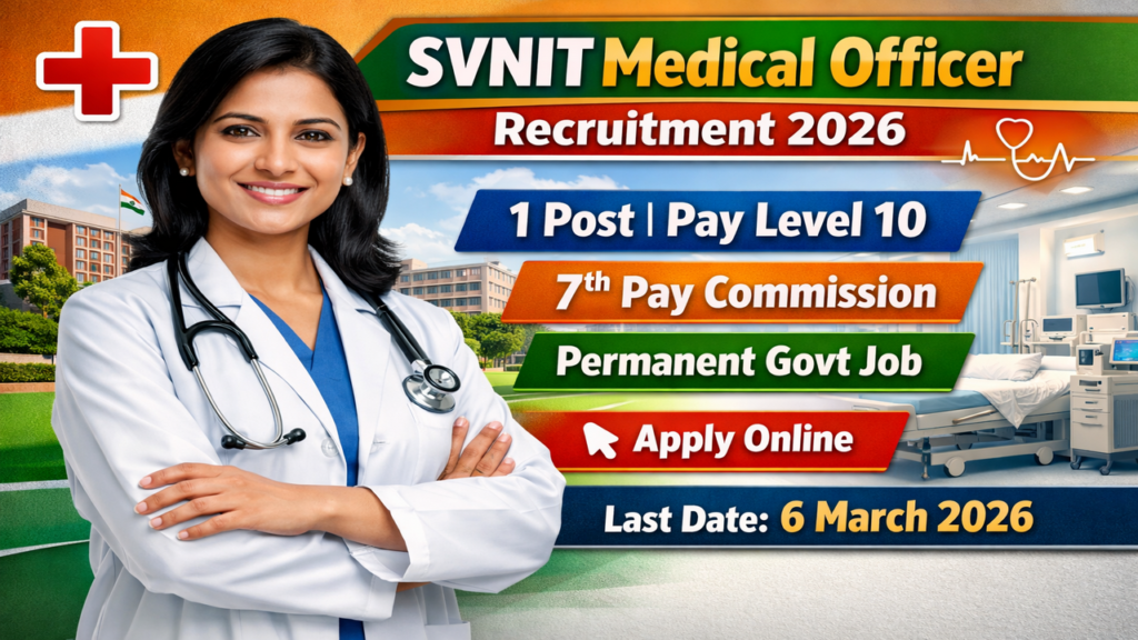 SVNIT Medical Officer Recruitment 2026