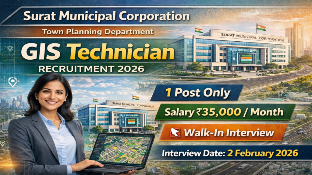 Surat Municipal Corporation GIS Technician Recruitment 2026