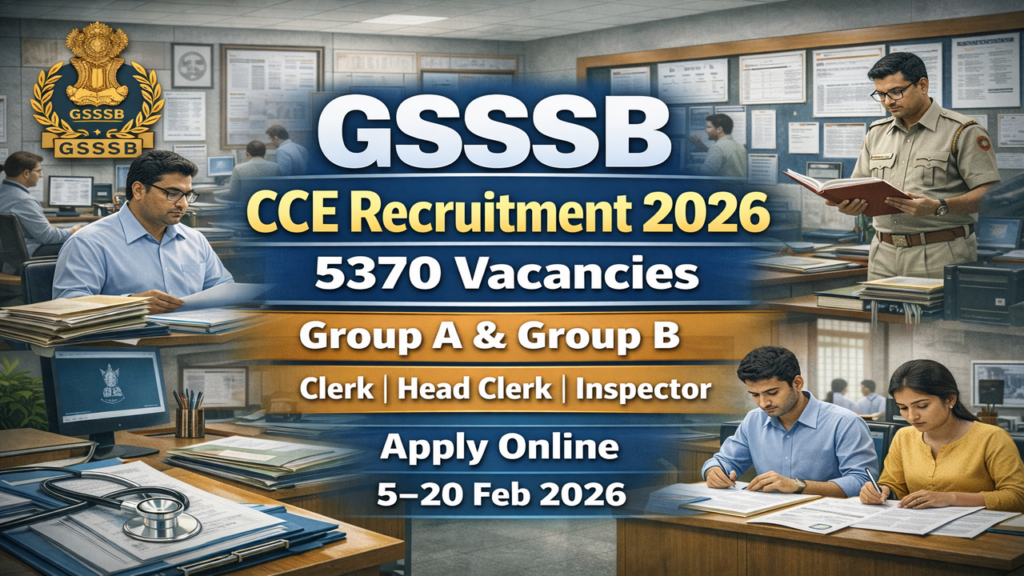 GSSSB CCE (Group A & Group B) Recruitment 2026